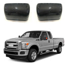 Fits 2008-2015 Ford F250 F350 F450 Rear View Mirror Covers Overlay (Carbon Fiber Print)-1
