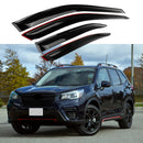 Fit 2019-2021 Subaru Forester Out-Channel Vent Window Visors Rain Sun Wind Guards Shade Deflectors-1