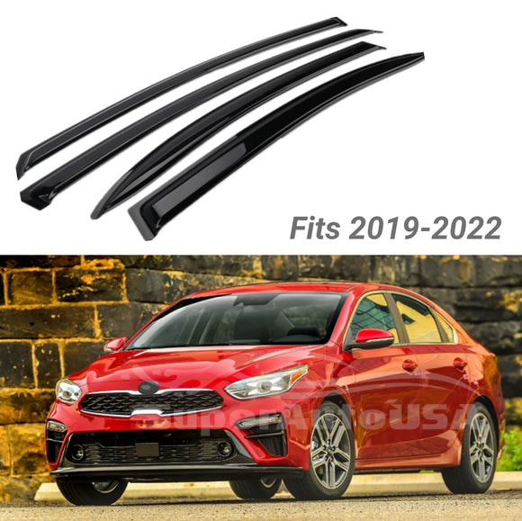 For Kia Forte 2019-2025 OE Style Vent Window Visors Rain Sun Wind Guards Shade Deflectors