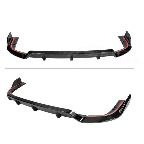 Fits 2019-2022 BMW G05 X5 with M Sport 3PC Rear Bumper Lip Diffuser Set (Gloss Black)