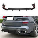 Fits 2019-2022 BMW G05 X5 with M Sport 3PC Rear Bumper Lip Diffuser Set (Gloss Black)-1