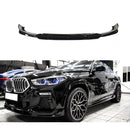 For 2019-2023 BMW X6 G06 Gloss Black M Sport Front Lip Splitter-1