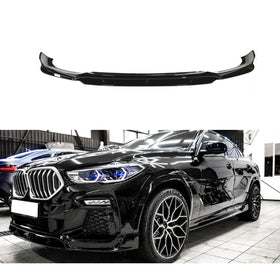 For 2019-2023 BMW X6 G06 Gloss Black M Sport Front Lip Splitter