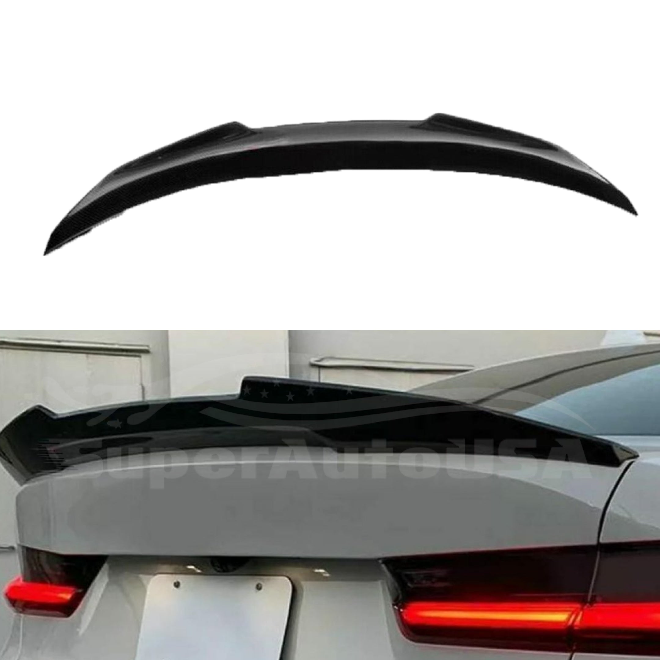 Fits 2019-2022 BMW 3-Series G20 330i M340i PSM Style Rear Trunk Spoiler Wing (Gloss Black)