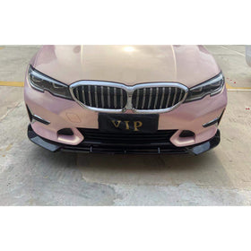 For 2019-2022 BMW 3 Series Base G20 G21 G28 Front Bumper Lip Splitters Spoilers (Gloss Black)
