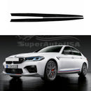 For 2017-2023 BMW 5 Series G30 M5 Sedan Gloss Black Side Skirt Extension Spoiler-2