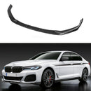 Fit 2021-2023 BMW G30 5 Series M Sport Front Bumper Lip Splitter (Carbon Fiber Print)-1
