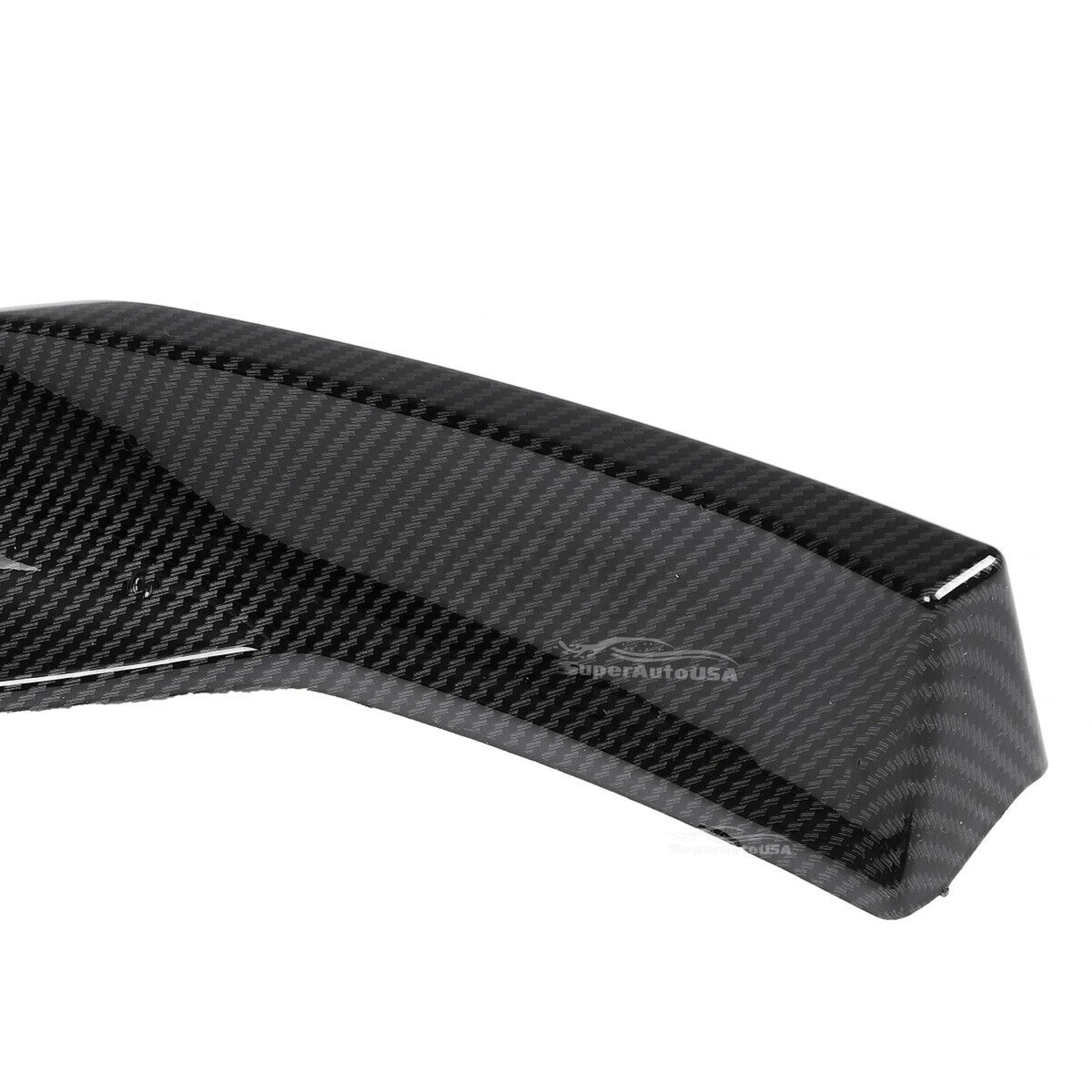 Para BMW G30 5 Series M Sport 2021-2022, separador de labios de parachoques delantero (impresión de fibra de carbono) - 0