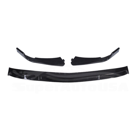 Se adapta al alerón divisor del parachoques delantero Infiniti G37 2008-2013 (impresión de fibra de carbono) 