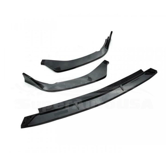 Se adapta al alerón divisor del parachoques delantero Infiniti G37 2008-2013 (impresión de fibra de carbono) 