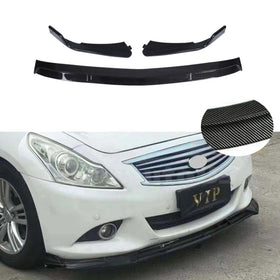 Fit 2008-2013 Infiniti G37 Front Bumper Splitter Spoiler Lip (Carbon Fiber Print)