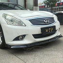 Para Infiniti G37 G25 2008-2013, borde de alerón divisor de parachoques delantero (negro brillante) -4