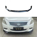 Para Infiniti G37 G25 2008-2013, borde de alerón divisor de parachoques delantero (negro brillante) -1