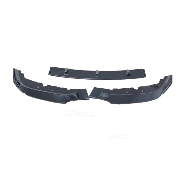 Fit 2019-2021 BMW G30 5 Series Front Bumper Lip Spoiler (Gloss Black)