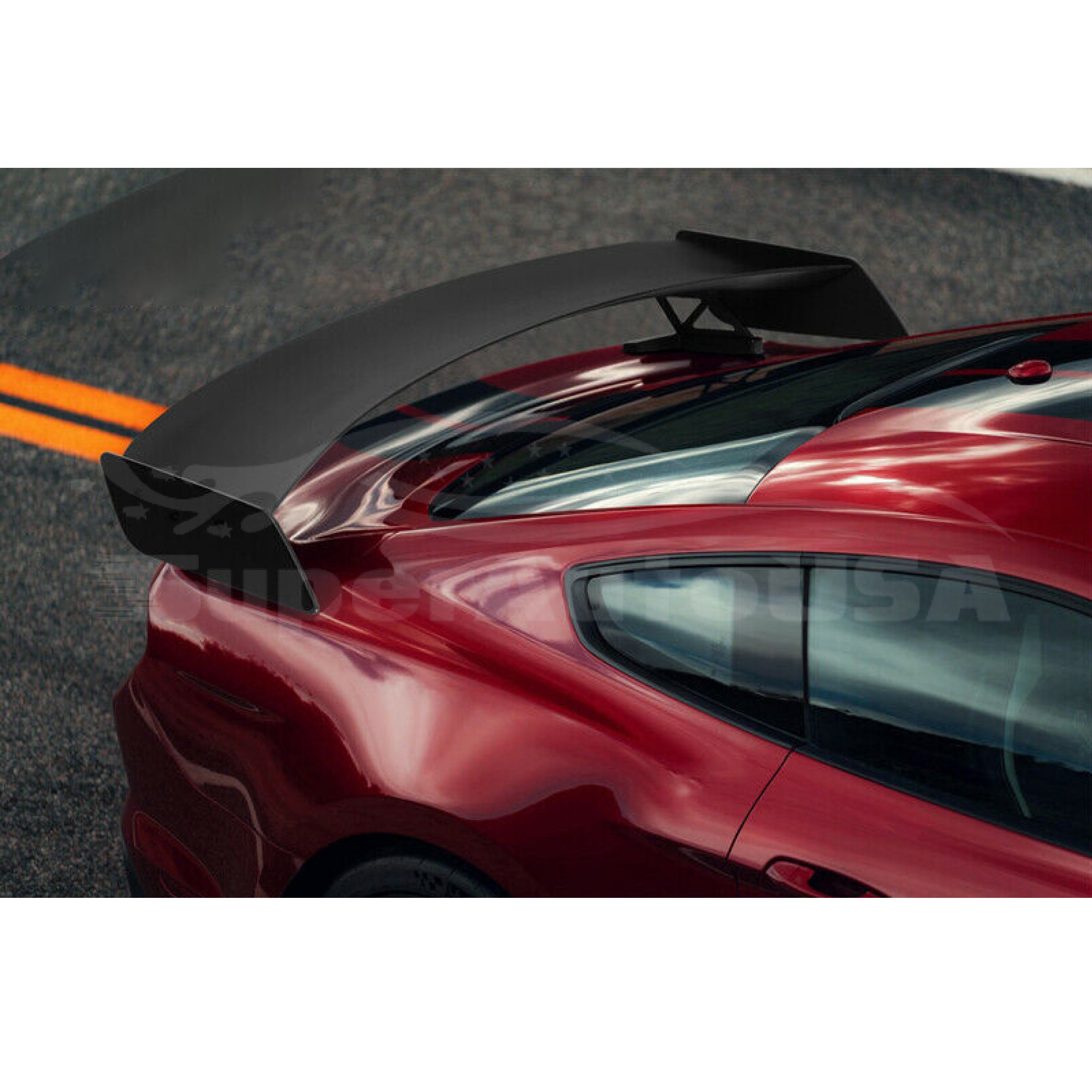 Fit 2015-2021 Mustang GT500 Rear Trunk Spoiler Wing  (Unpainted / Matte Black) - 0