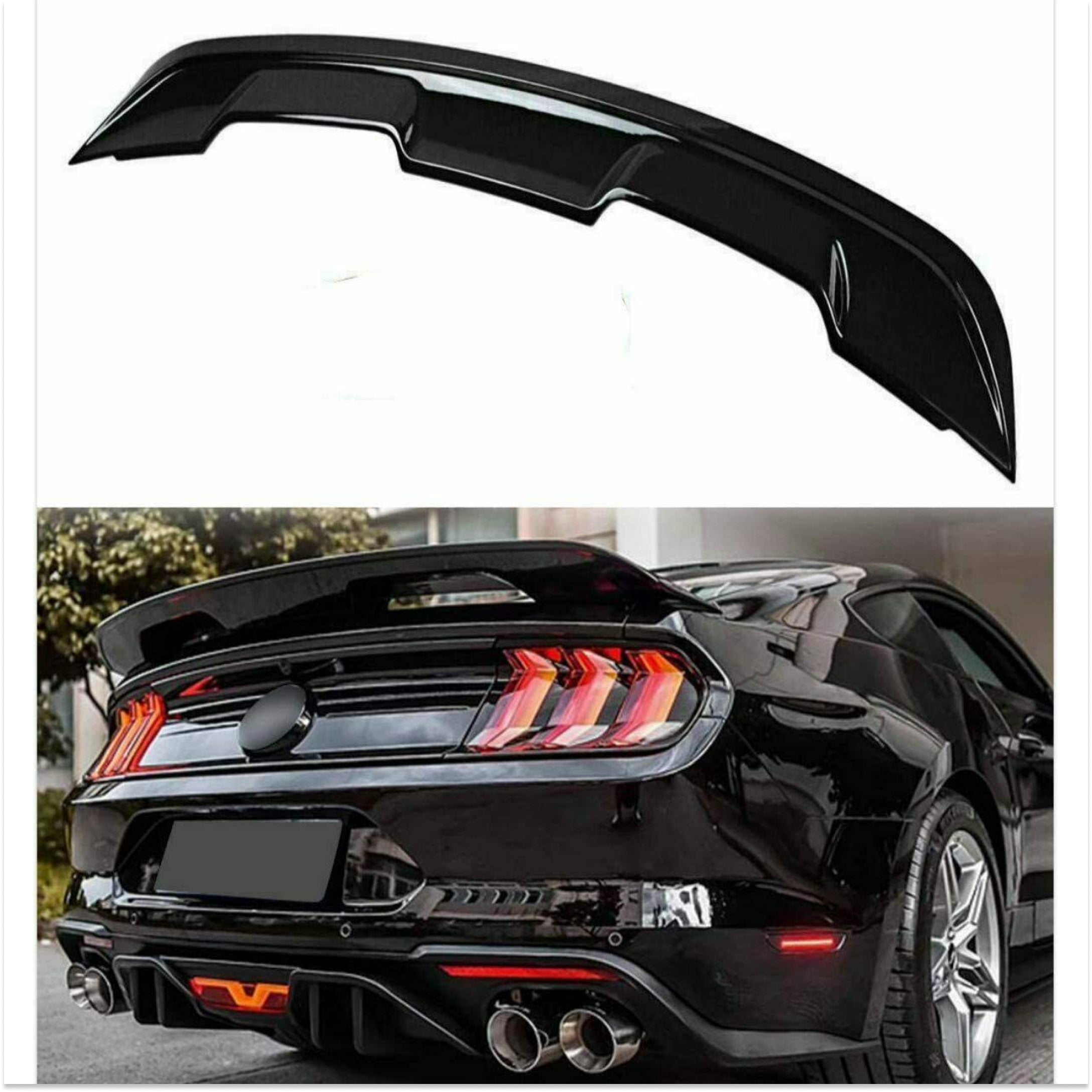 Fit 15-20 Ford Mustang GT350 GT500 Style ABS Rear Trunk Spoiler