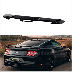 Se adapta a la tapa del alerón trasero del maletero estilo Ford Mustang GT 2015-2021 (negro brillante)