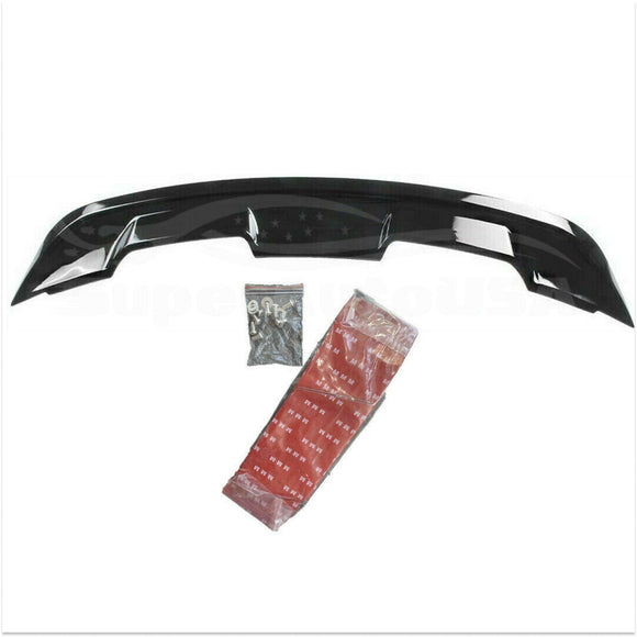 Fit 2015-2020 Ford Mustang GT350 GT500 Style ABS Rear Trunk Spoiler Wing (Gloss Black)