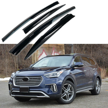 Para Hyundai Santa Fe XL 2013-2019, viseras para ventanas con ventilación estilo Mugen 3D, protectores contra la lluvia, el sol y el viento, deflectores de sombra 