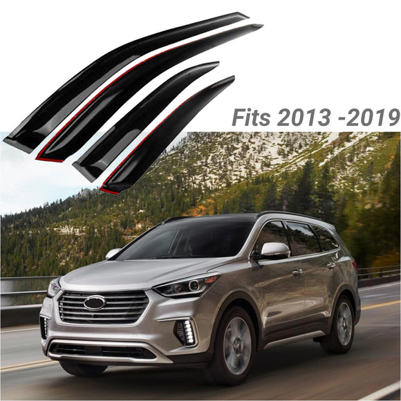 For Hyundai Grand Santa Fe XL 2013-2019 OE Style Vent Window Visors Rain Sun Wind Guards Shade Deflectors