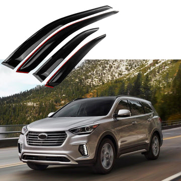 Para Hyundai Grand Santa Fe XL 2013-2019, viseras para ventanas con ventilación de estilo OE, protectores contra la lluvia, el sol y el viento, deflectores de sombra 