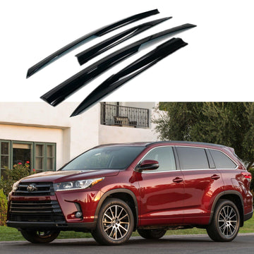 Se adapta a Toyota Highlander 2014-2019, viseras para ventanas con ventilación estilo Mugen 3D, protectores contra la lluvia, el sol y el viento, deflectores de sombra 