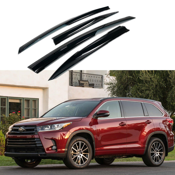 Fit 2014-2019  Toyota Highlander 3D Mugen Style Vent Window Visors Rain Sun Wind Guards Shade Deflectors