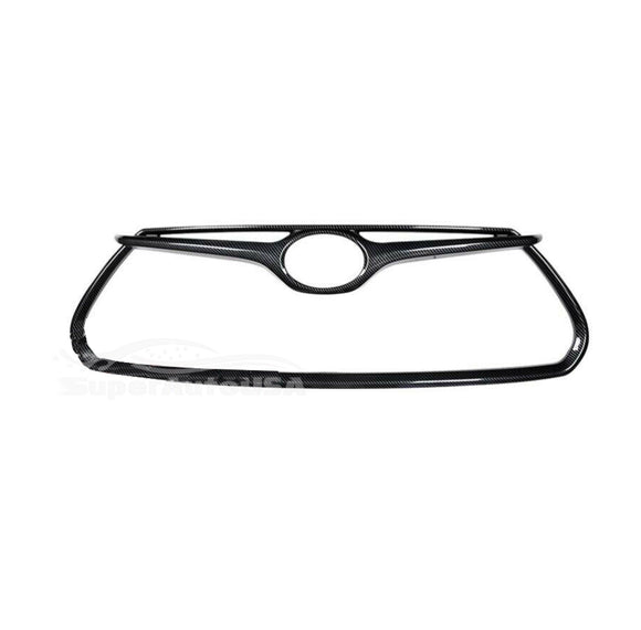 Se adapta a la moldura de la rejilla delantera del marco del Toyota Highlander 2020-2023 (impresión de fibra de carbono) 