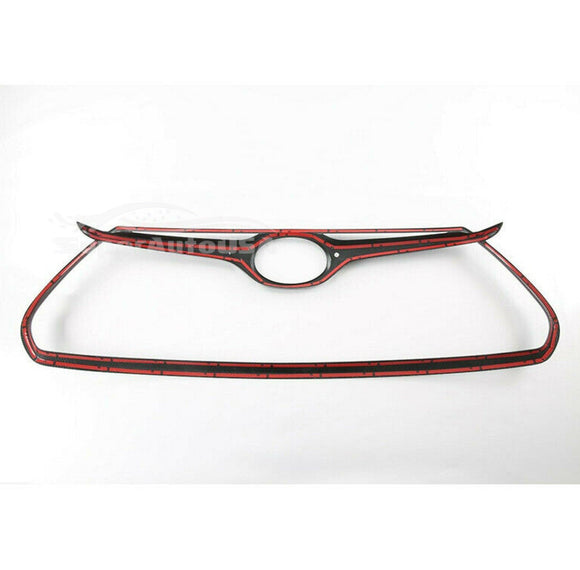 Se adapta a la moldura de la rejilla delantera del marco del Toyota Highlander 2020-2023 (impresión de fibra de carbono) 