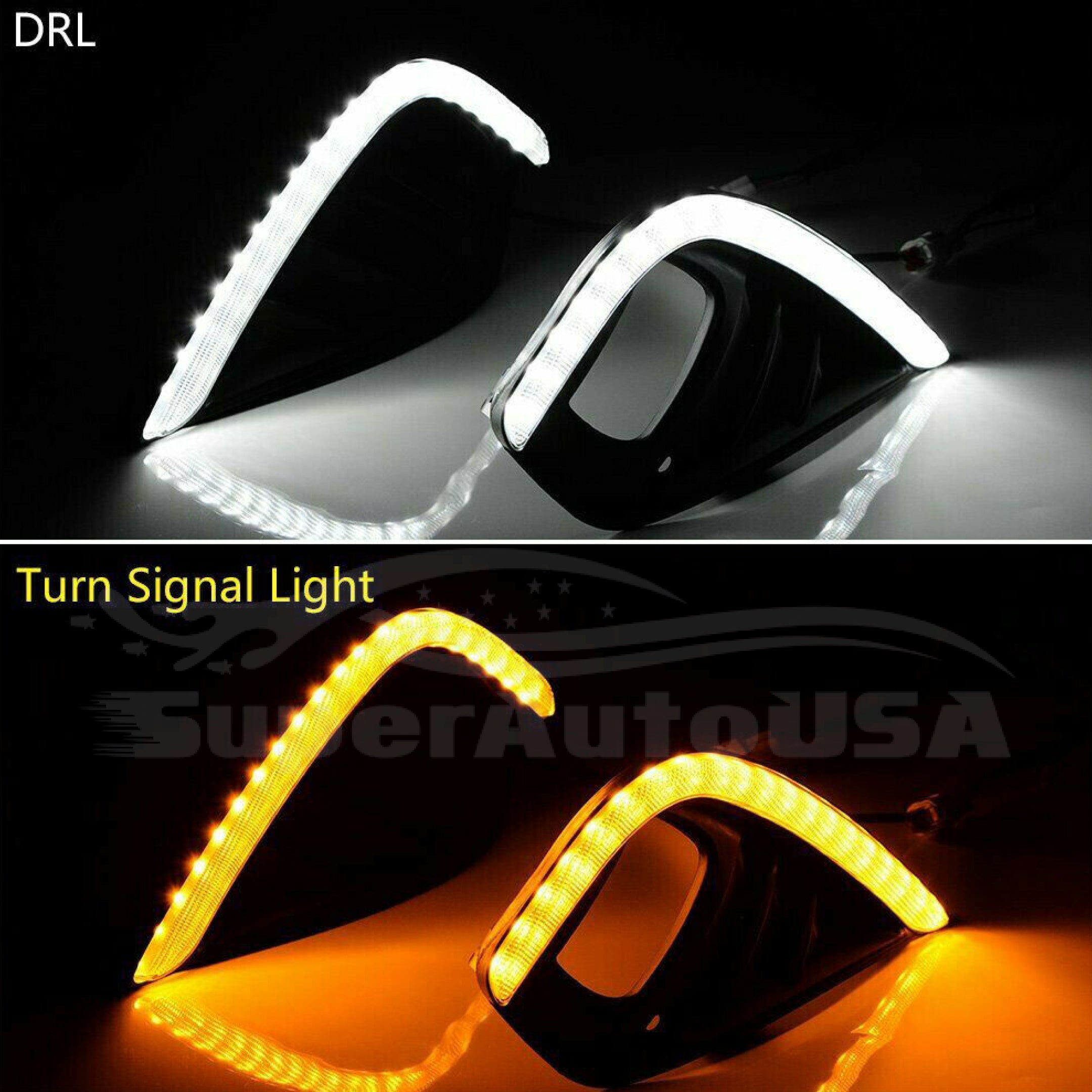 For Toyota Highlander 2020-2021 LED Daytime Running Light Turn Signal Fog Lamp DRL - 0