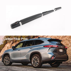 Fits 2020-2022 Toyota Highlander Rear Window Rain Wiper Decorative Cover Trim (Carbon Fiber Print)