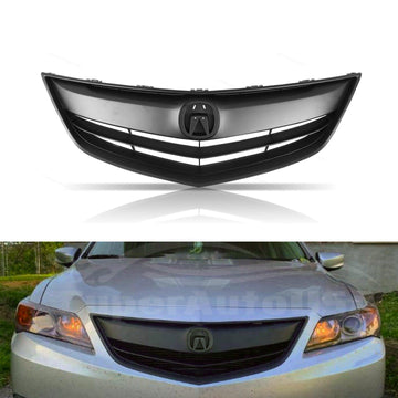 Para el conjunto de rejilla superior del parachoques delantero Acura ILX 2013-2015 (pintado en negro mate) 