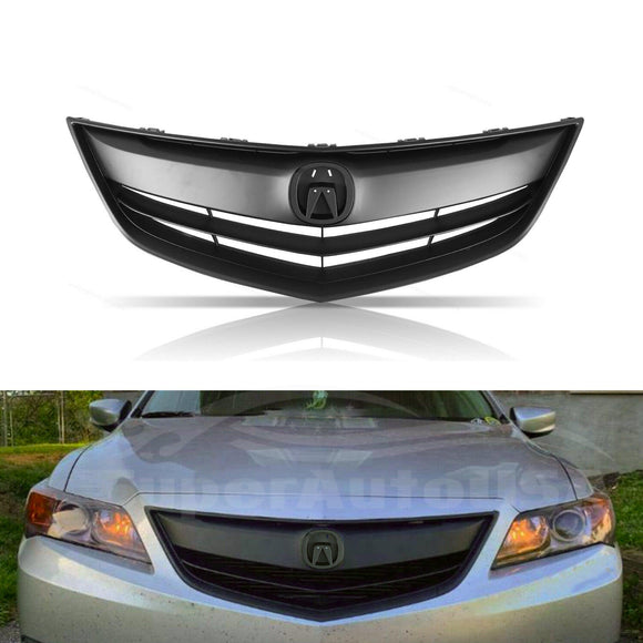 For 2013-2015 Acura ILX Front Bumper Upper Grille Assembly (Painted Matte Black)
