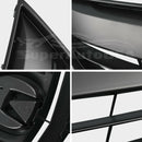 For 2013-2015 Acura ILX Front Bumper Upper Grille Assembly (Painted Matte Black)-4