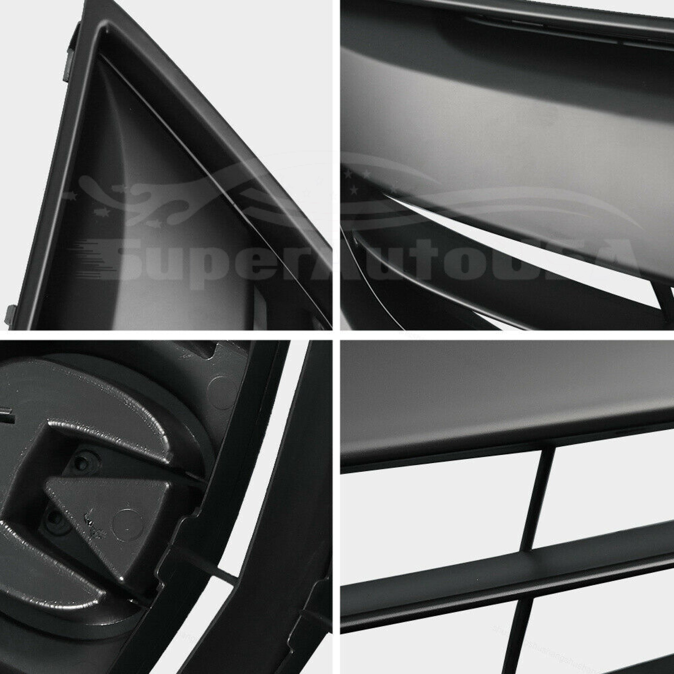 Para 2013-2015 Acura ILX Ensamblaje de rejilla superior de parachoques delantero (pintado en negro mate)