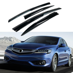 Fit 2013-2022 Acura ILX 3D Mugen Style Window Visors Rain Sun Guards Shade Deflectors