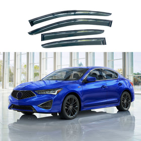 Fit for 2013-2022 Acura ILX Carbon Fiber Style Trim Vent Window Visors Rain Sun Wind Guards Shade Deflectors