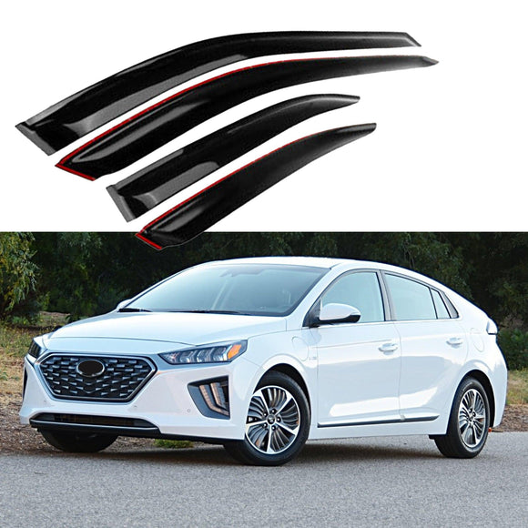 For Hyundai Ioniq 2016-2020 Out-Channel Vent Window Visors Rain Sun Wind Guards Shade Deflectors