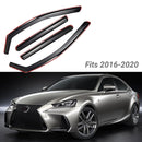 Fit 2014-2020 Lexus IS250 IS200T IS300 In-Channel Vent Window Visors Rain Sun Wind Guards Shade Deflectors-2