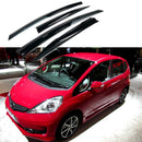 Se adapta a Honda Fit JAZZ 2009-2013, viseras para ventanas con ventilación estilo Mugen 3D, protectores contra la lluvia, el sol y el viento, deflectores de sombra -1