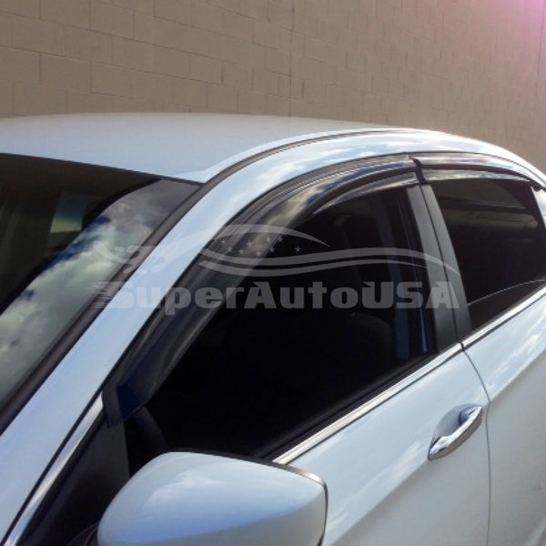 Fit 2009-2014 Acura TSX 3D Mugen Style Vent Window Visors Rain Sun Wind Guards Shade Deflectors