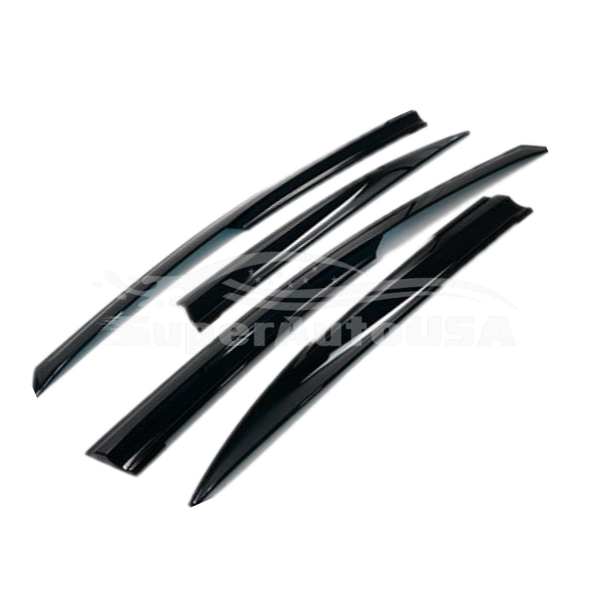 JDM Mugen Style Window Visors For 2009-2014 Acura TSX Sedan - 4pc Set, Gloss Black