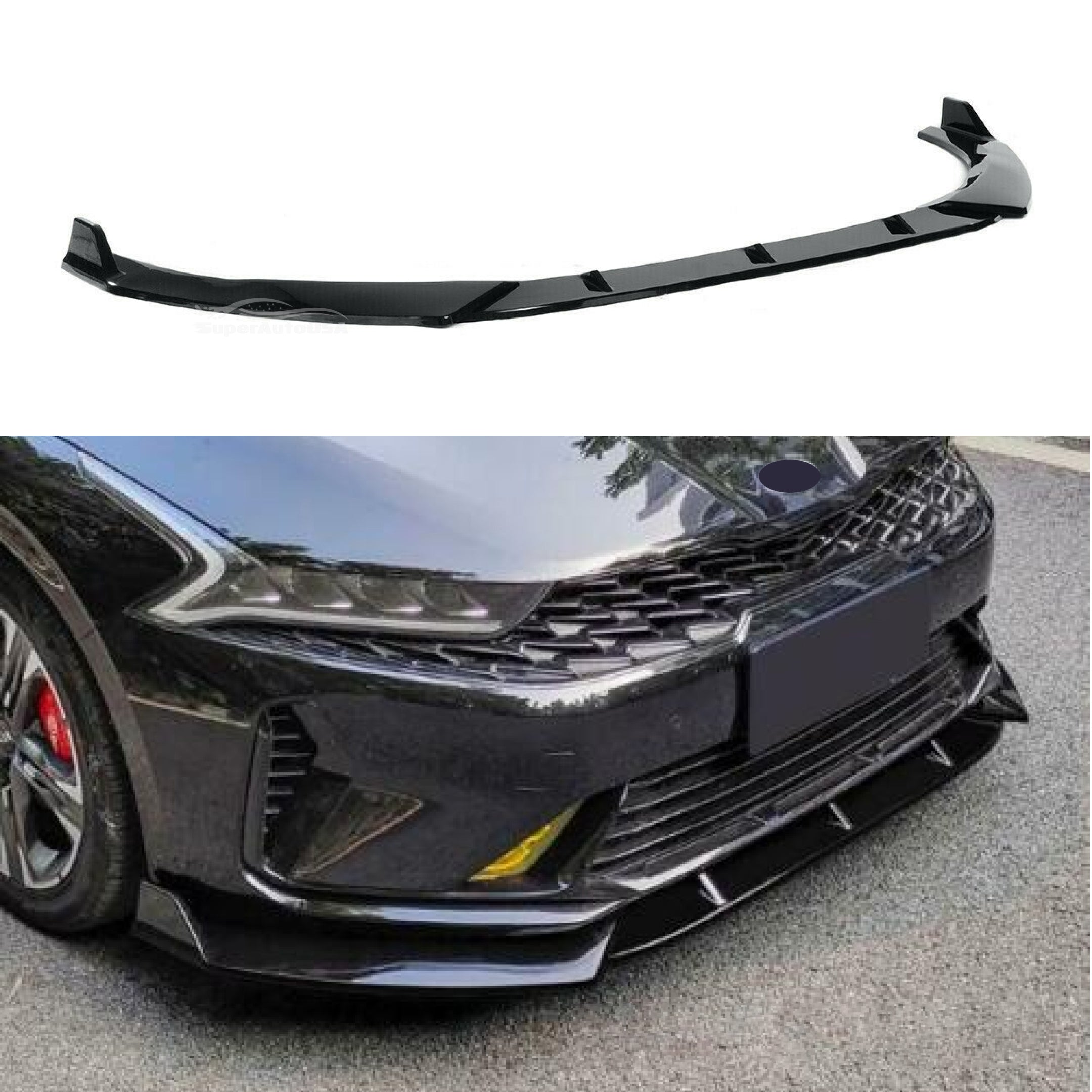 For K5 2020 2021 2022 Performance Style Front Bumper Lip (Gloss Black)-1