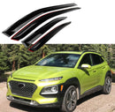For Hyundai Kona 2018-2023 Out-Channel Vent Window Visors Rain Sun Wind Guards Shade Deflectors-1