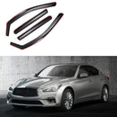 Fit 2014-2017 INFINITI Q50 In-Channel Vent Window Visors Rain Sun Wind Guards Shade Deflectors-1