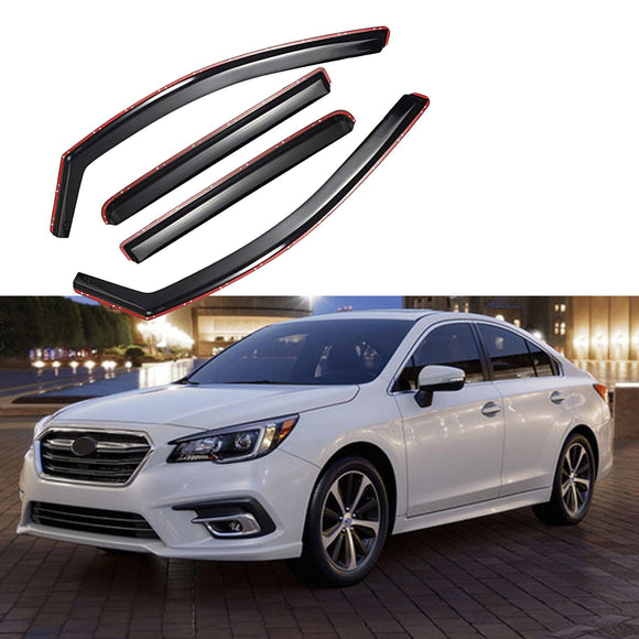 Se adapta a Subaru Legacy 2015-2019, viseras para ventanas con ventilación en el canal, protectores contra la lluvia, el sol y el viento, deflectores de sombra 