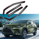 Se adapta a Lexus NX200t NX300h 2015-2021, viseras para ventanas con ventilación en el canal, protectores contra la lluvia, el sol y el viento, deflectores de sombra -1