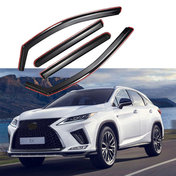 Se adapta a Lexus Rx350 2016-2022, viseras para ventanas con ventilación en el canal, protectores contra la lluvia, el sol y el viento, deflectores de sombra 