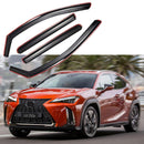 Se adapta a Lexus UX250 250h 2019-2024, viseras para ventanas con ventilación en el canal, protectores contra la lluvia, el sol y el viento, deflectores de sombra -1
