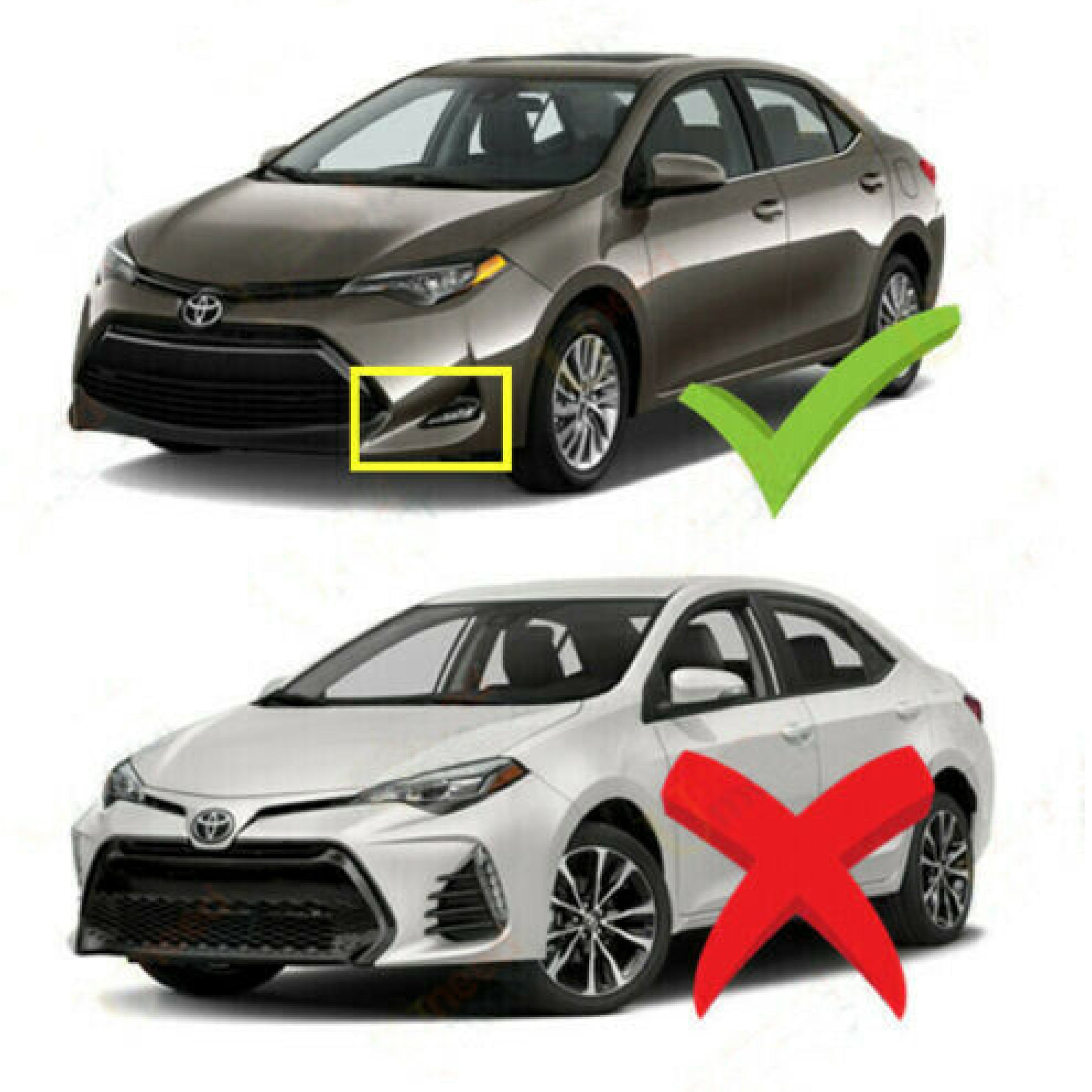 Fog Light - RoadSide Safety | Fits Toyota Corolla L XLE LE (17-19)